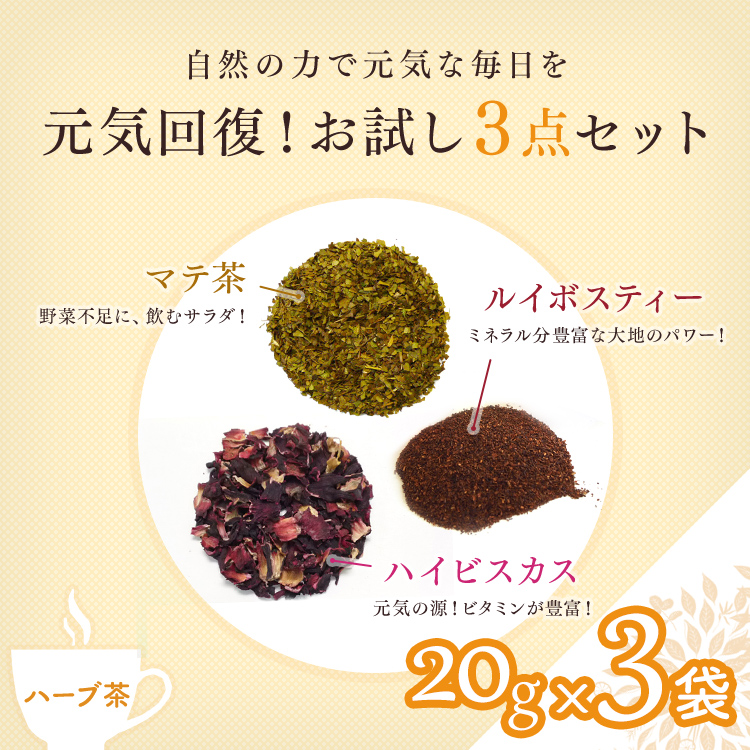 元気回復！お試し3点セット 20g×3袋